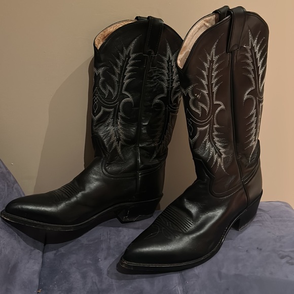 Men's Tony Lama Handmade Leather Vaquero Cowboy Boots - Picture 6 of 13